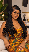 Black French Curl Tip Full Lace Glueless Hand Braided Wig