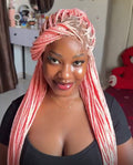 Glueless Pink & Platinum Braided Wig
