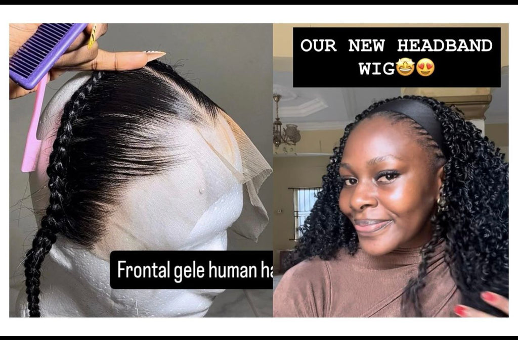 2-in-1 Headband & Glueless Gele Frontal Wig Set