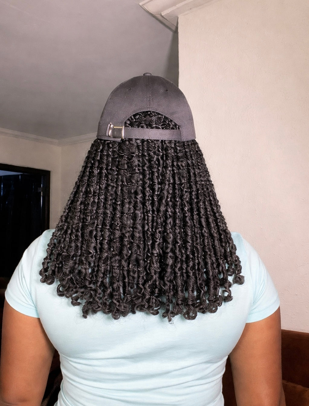 Passion Twist Wig Cap – Black Passion Twist Baseball Cap Wig | Lightweight Protective Style