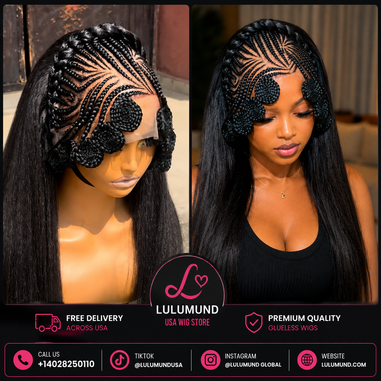 Braided kinky weave