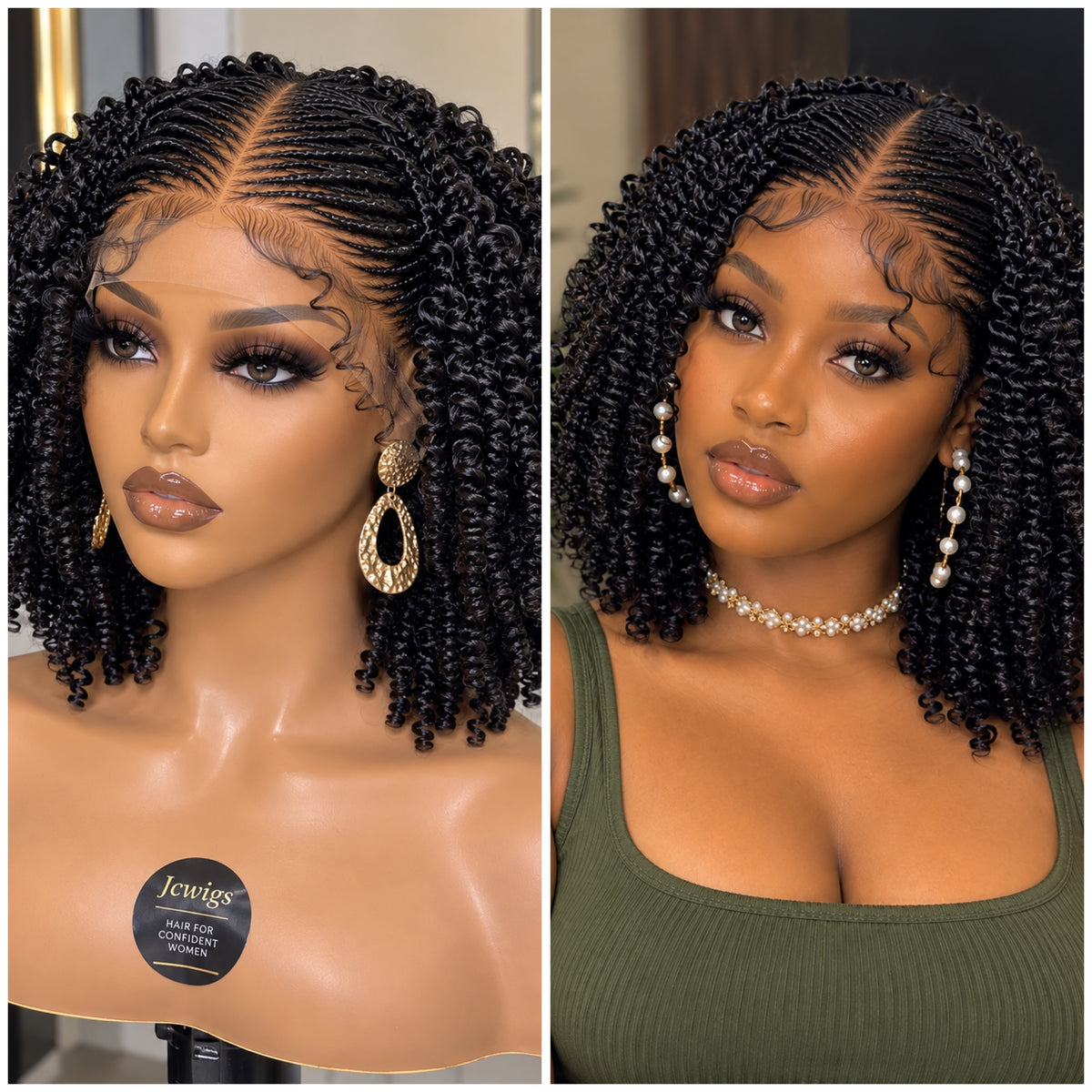 Glueless Handbraided Full Lace Wig Tonto