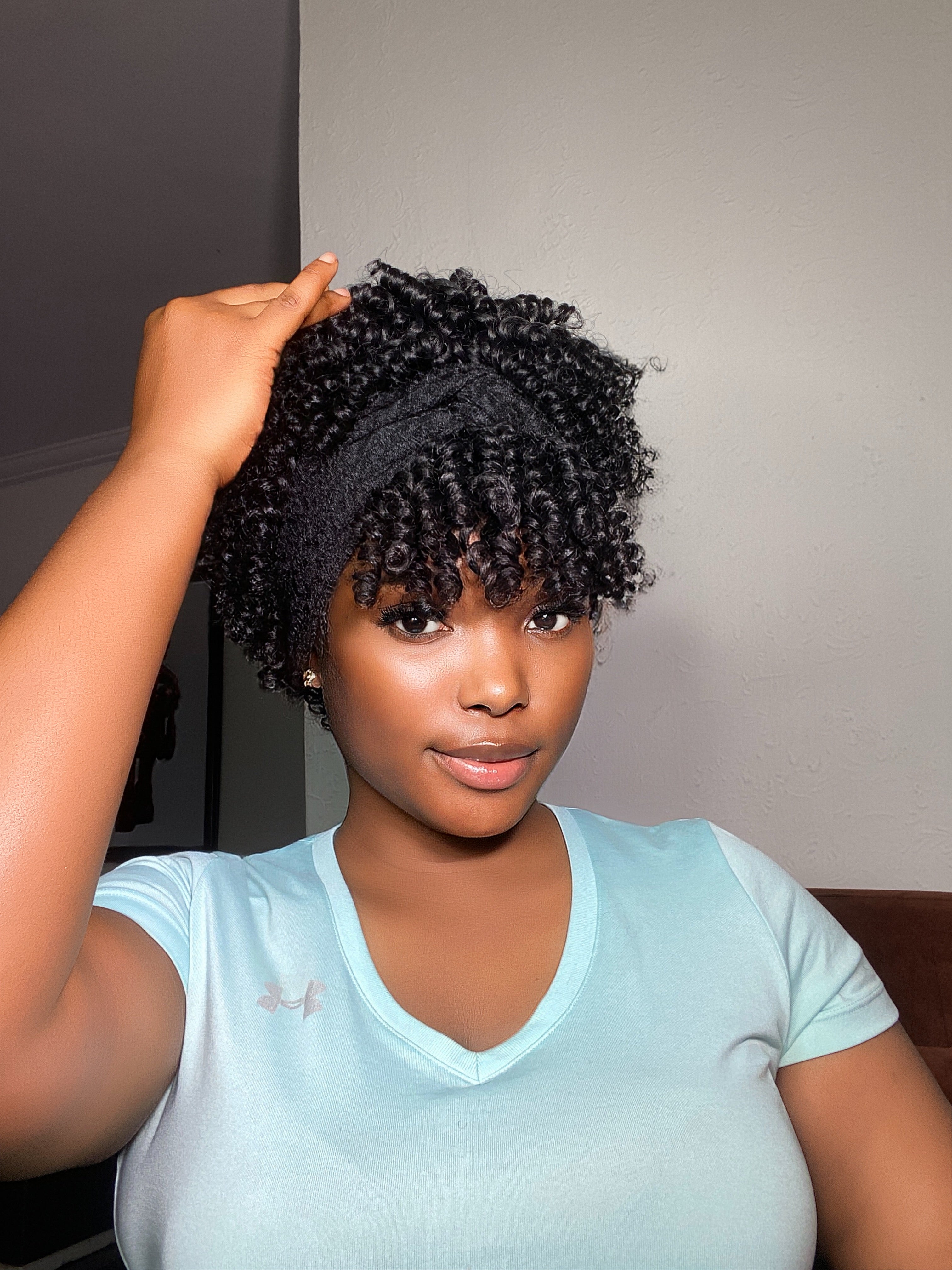 Curly Fringe Short Headband Wig LULU USA 018