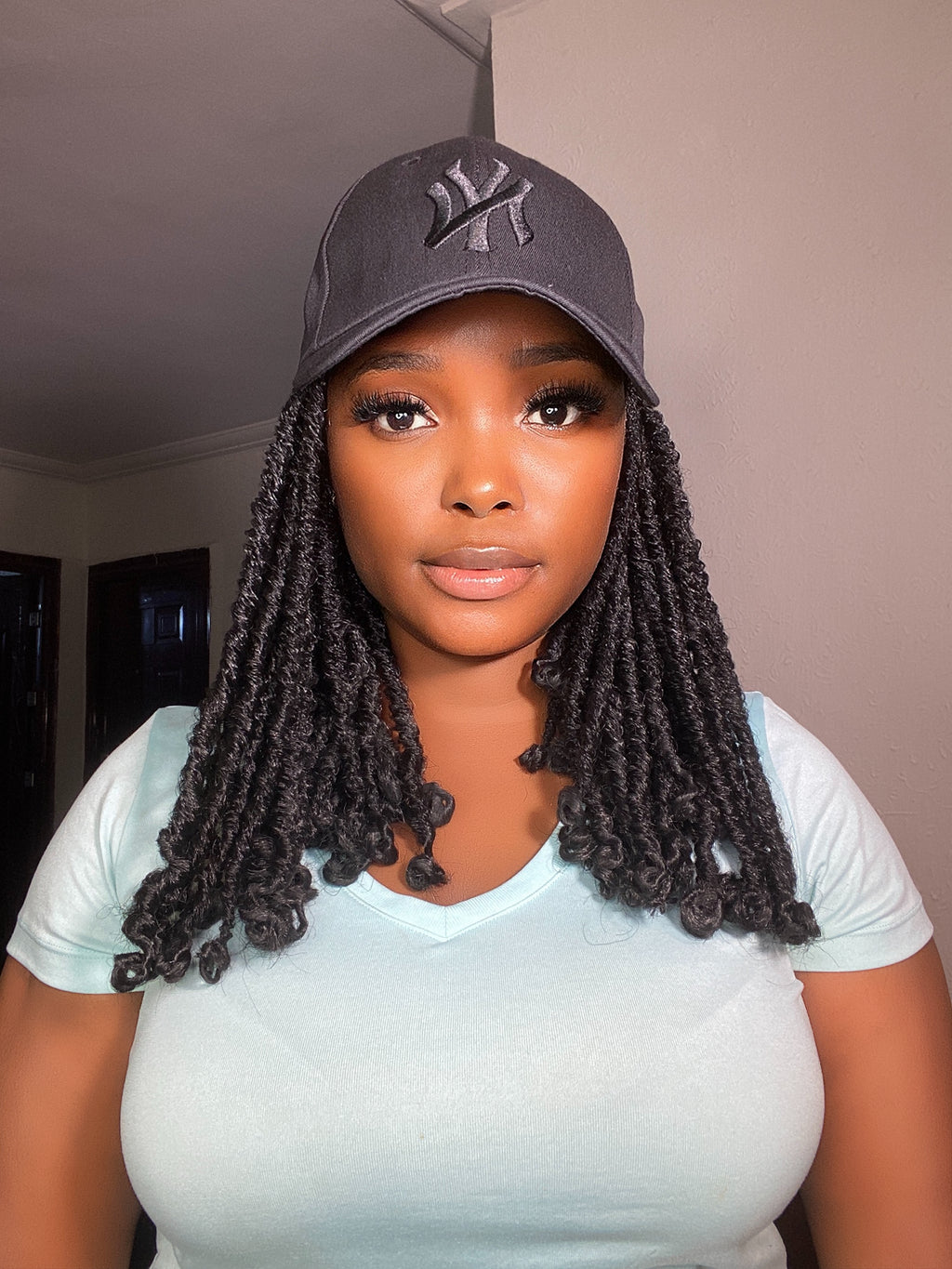 Passion Twist Wig Cap – Black Passion Twist Baseball Cap Wig | Lightweight Protective Style