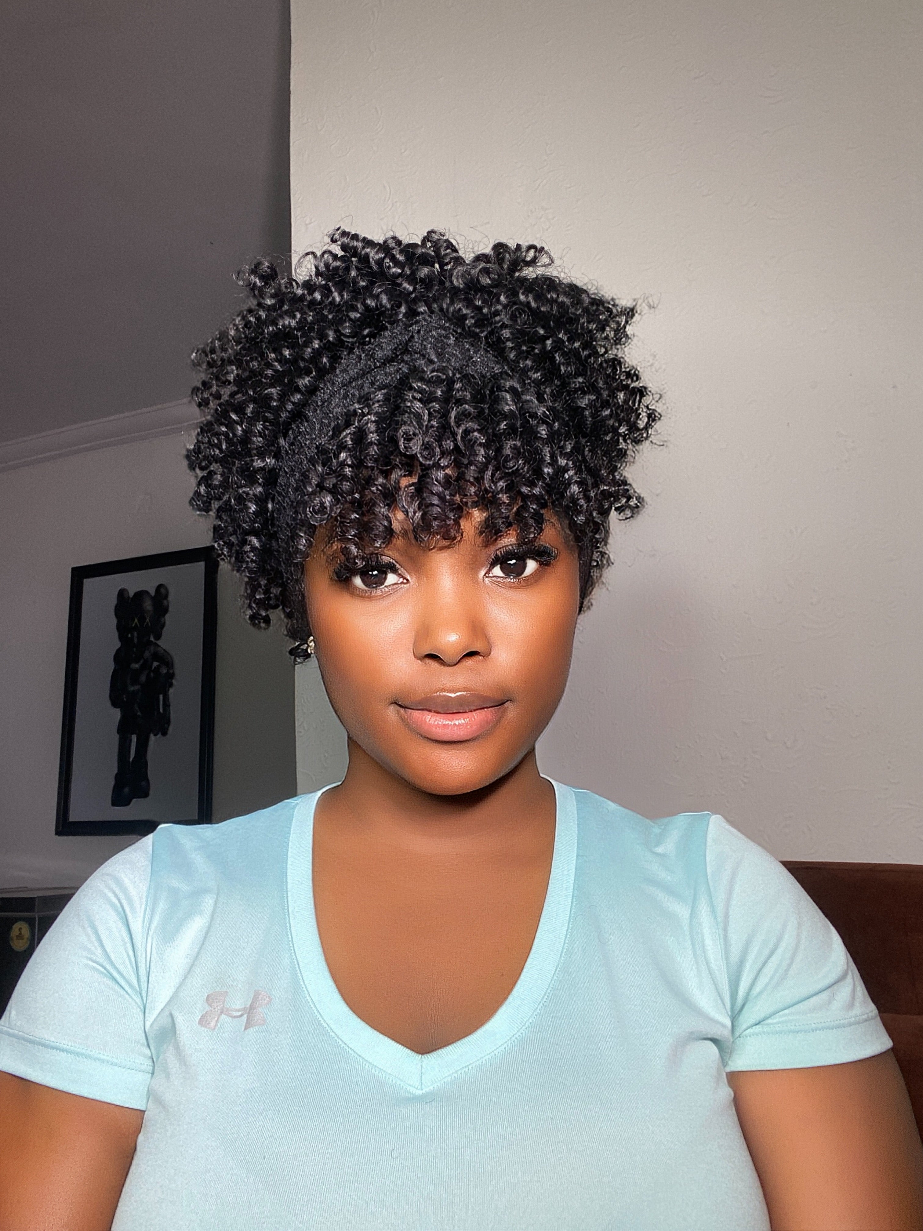 Curly Fringe Short Headband Wig LULU USA 018