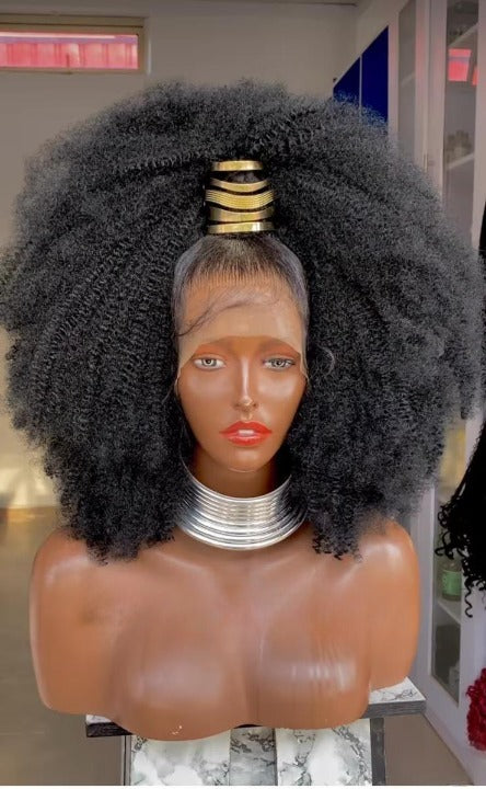 Nubian Crown Afro Puff Wig