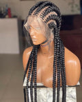 Classic Cornrow Straight-Back Lace Wig