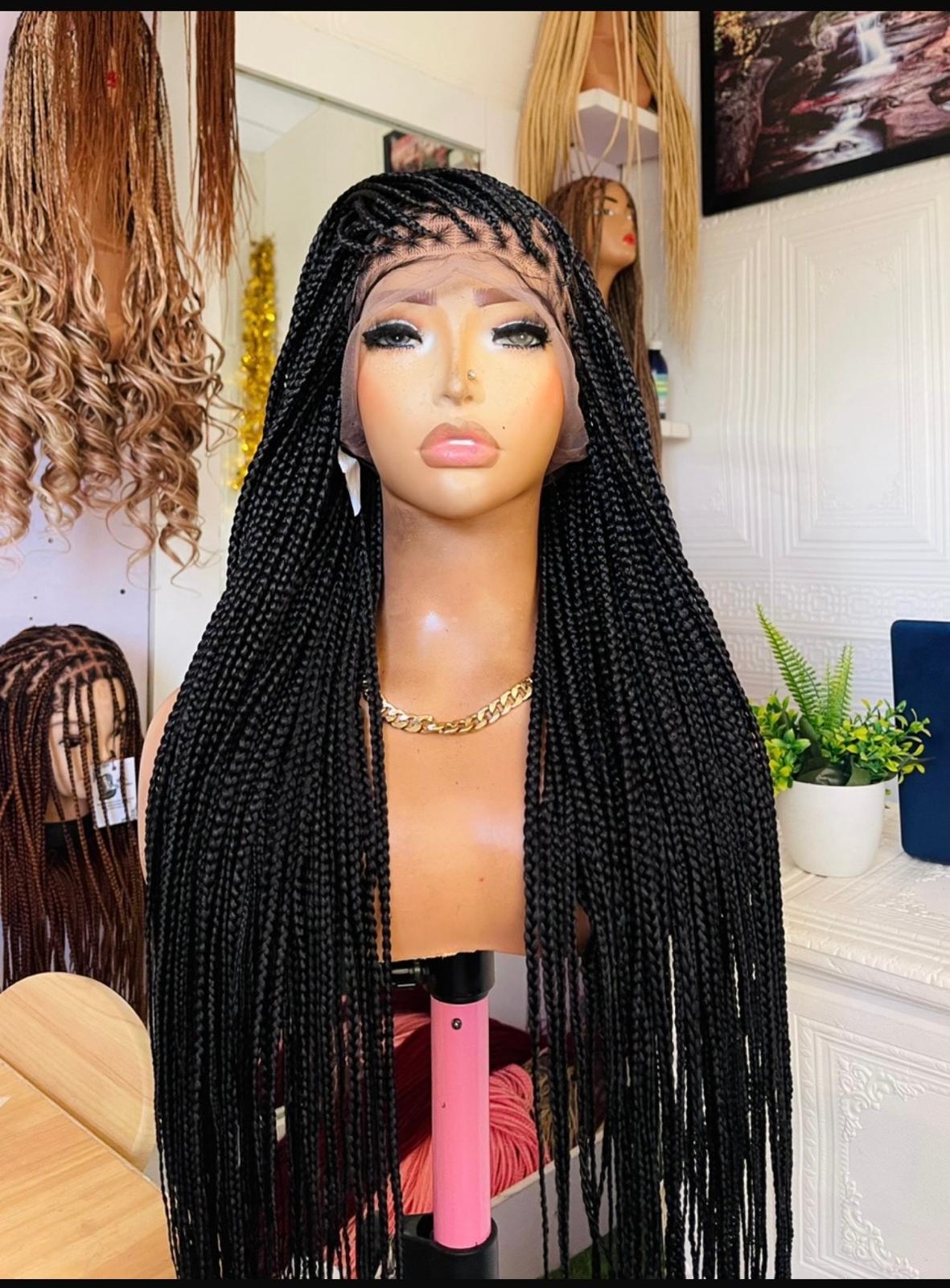 Glueless Knotless Full Lace Braided Wig