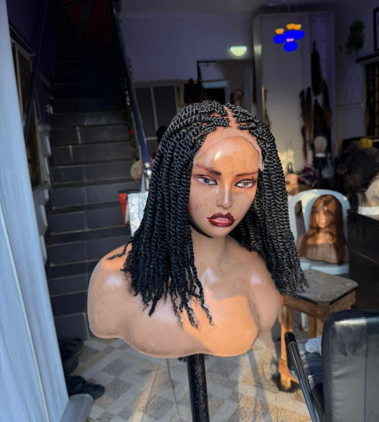 Kinky Twist Braided Wig for Black Women