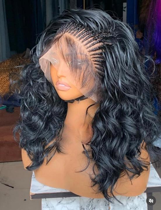 Fish Bone Full Lace Braided Wig