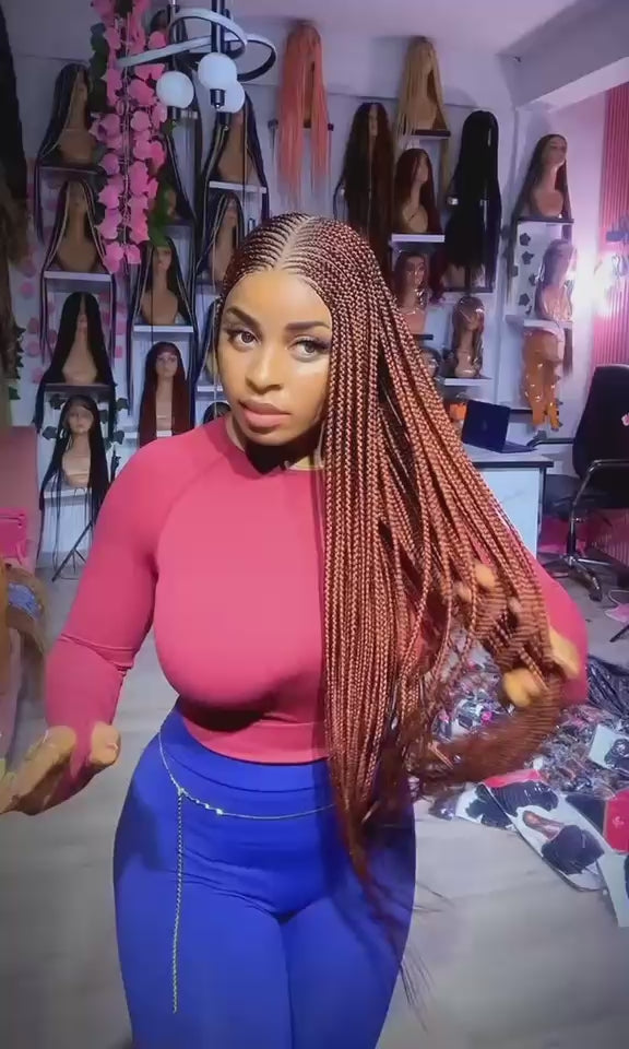 Diamond Braided Unit – Full Lace Human Hair Blend Wig